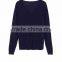 V Neck Russisa Knitting Sweaters Middle Line Knitwear Pattern Oem Service Factory Price