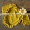 0-24M Baby Clothes Wholesale Toddler Plain Yellow Jumpsuit Baby Girls Cotton Long Sleeve Romper
