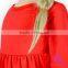 Christmas Dress Girl Clothes with tassel Application Long Sleeve Children Dress Ball Gown Red