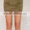 Runwaylover EY2201D New Style 2017 Women Fashion High Waist Suede Skirt