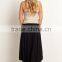 Latest Skirt Design Pictures Women Trend hi Low Maternity Skirt 2016