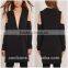 Sexy Trend Cold Shoulder Women Blazer Fashion Ladies Blazer Designs 2016
