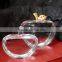Optical K9 Crystal Round-polished Apple with Stand for Business Souvenirs;Decorative Luxuriant Apple Award Paperweight