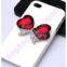 heart stone bowknot rhinestone cabochon iphone case decoration