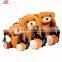 Kids Girls Cute 3D Plush Bear Backpack PU School Bag