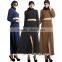 black patched muslim dress/laqg muslim Arabian lace abaya kaftan dress/ islamic muslim women dress