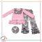 Hot sale Softextile baby tassels eco-friendly clothes off-Sleeve stripes softextile baby romper