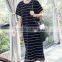 Wholesale Women Female Dress Soft Cotton Strip Dress Women Ladies Causal Dress