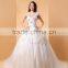 Ball Gown Princess Wedding Dress Floor-length One Shoulder Organza with Appliques Beading Flower bridal gown P046