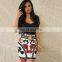 Europe And America Printing Sexy Sling Package Hip Dress