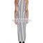 CHEFON Fashion stripe print maxi dresses for short women