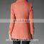 Custom made tailed ladies pink wool long winter slim fit wool coat