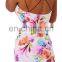 OEM ladies sexy short bandage mini dress with floral print knee length design online hot sales 2016