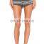 Lace-up Waist Women Trousers Europea Ladies Stripe Shorts