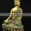 Buddhism Bodhisattva Sakyamuni Old Tibetan Brass Sating Buddha Statue Medicine Blessing Buddhism Art Ethnic God Buddha statue