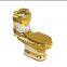 Modern golden sanitary ware bathroom luxury two piece washdonw toilet bowl wc from chaozhou manufacturer