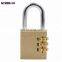 keyless security brass combination padlock,mini rectangular safety brass password lock