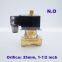GOGO 2 way brass Normally open solenoid valves for water price cheap 12 volt 1 1/2 inch Orifice 35mm zero pressure start