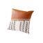 Geometric pattern  printed Splicing Pillow Case PU Leather Cotton Canvas Cushion Cover