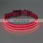 Factory direct pet supplies large and small luminous USB charging dual fiber LED light dog collar
