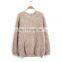 TWOTWINSTYLE Knitting Pullover Tops Female O Neck Long Sleeve Knitted Sweater Women