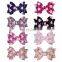 Girl Hair Clips Valentine's Day Love heart Print Barrettes Girls Shiny Hairclips 8colors