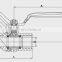 1/2" - 1" F-BSP x M-BSP Valogin 5 bar En331 Nickel Plating Brass Kitchen Gas Ball Valve