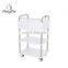 White Stainless Steel Lockable Salon Trolley Trolley Carts for Beauty Salon