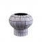 Nordic Creative Brown Stripe White Ceramic Table Vase For Hotel Showroom Decoration Art