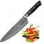 High Quality 8 inch Damascus Steel Kitchen Knife with Superior G10 glass fiber handle