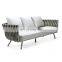 New luxury Italy design Lounges garden furniture Modern Customized Aluminum Sectional outdoor fabric Sofa Sets