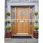 Main Door Grill Design Glass Insert Solid Wood Door Exterior Wood Door