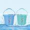 Callia plastic bucket with lid and handle colorful