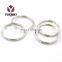 25mm Custom Size Shape Metal Key Ring Round Edge Split Keychain Ring