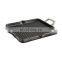 Non-stick cast iron enamel square camping double BBQ charcoal grill pans