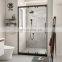 Portable high quality aluminum flat open shower room with sliding rod housing