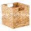 Handmade Rattan Foldable Basket Water Hyacinth Storage Basket For Home Storage Space Saving