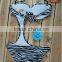 2016 New Design Women's One Piece Sexy Backless Zebra Adult Bikini
