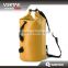 Blue and Yellow Color 25L 500D pvc tarpaulin Sailing waterproof backpack dry bag with 2 shoulders straps
