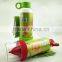 Colorful plastic clear fruit juice drinking bottle, juice water cup