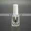 Free Samples! Wholesale 11ml square empty clear glass nail polish bottles with brush caps from Ruijia