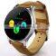 Witmood 2016 K88H Round Smart Watch with Leather/ Stainless Steel Strap