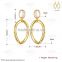 E1027 Wholesale Nickle Free Antiallergic White Real Gold Plated Earrings For Women New Fashion Jewelry
