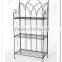 KZ12161 Wrought Iron Tier 5 Tall Standing Kitchen Rack Corner Rack