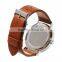 Casual lifestyle timepieces polished steel case japan movement italian tan leather band watch