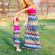 long pink chevron summer matching mommy and me maxi dress