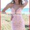 bandage strappy backless lace dress