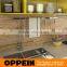White Acrylic Cupboard L Shape Wood Kitchen Cabinet