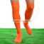 wholesale custom nylon cotton thin anti slip orange soccer socks