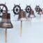 Vintage marine nautical brass wheel wall hanging ship bell NBB 009